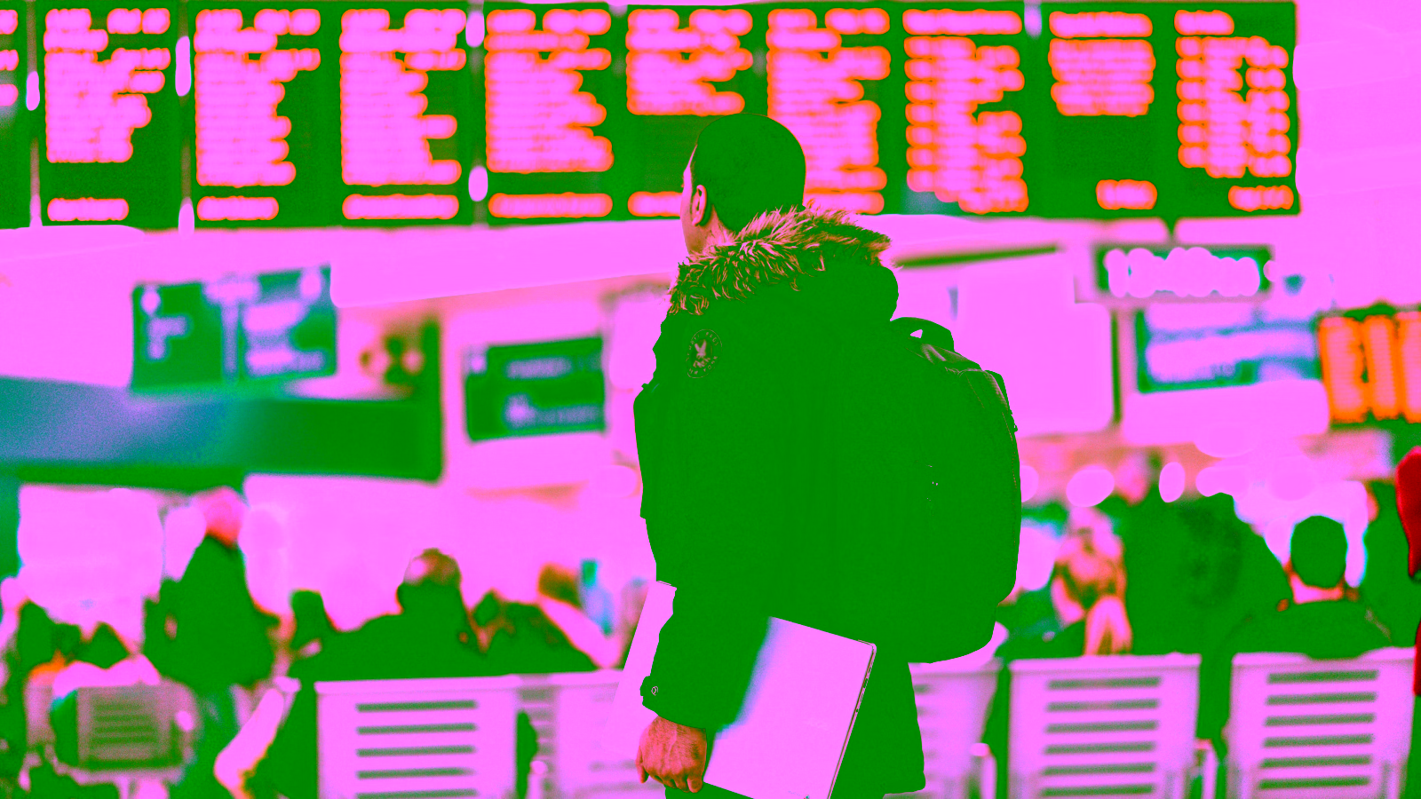 Traveler at airport
