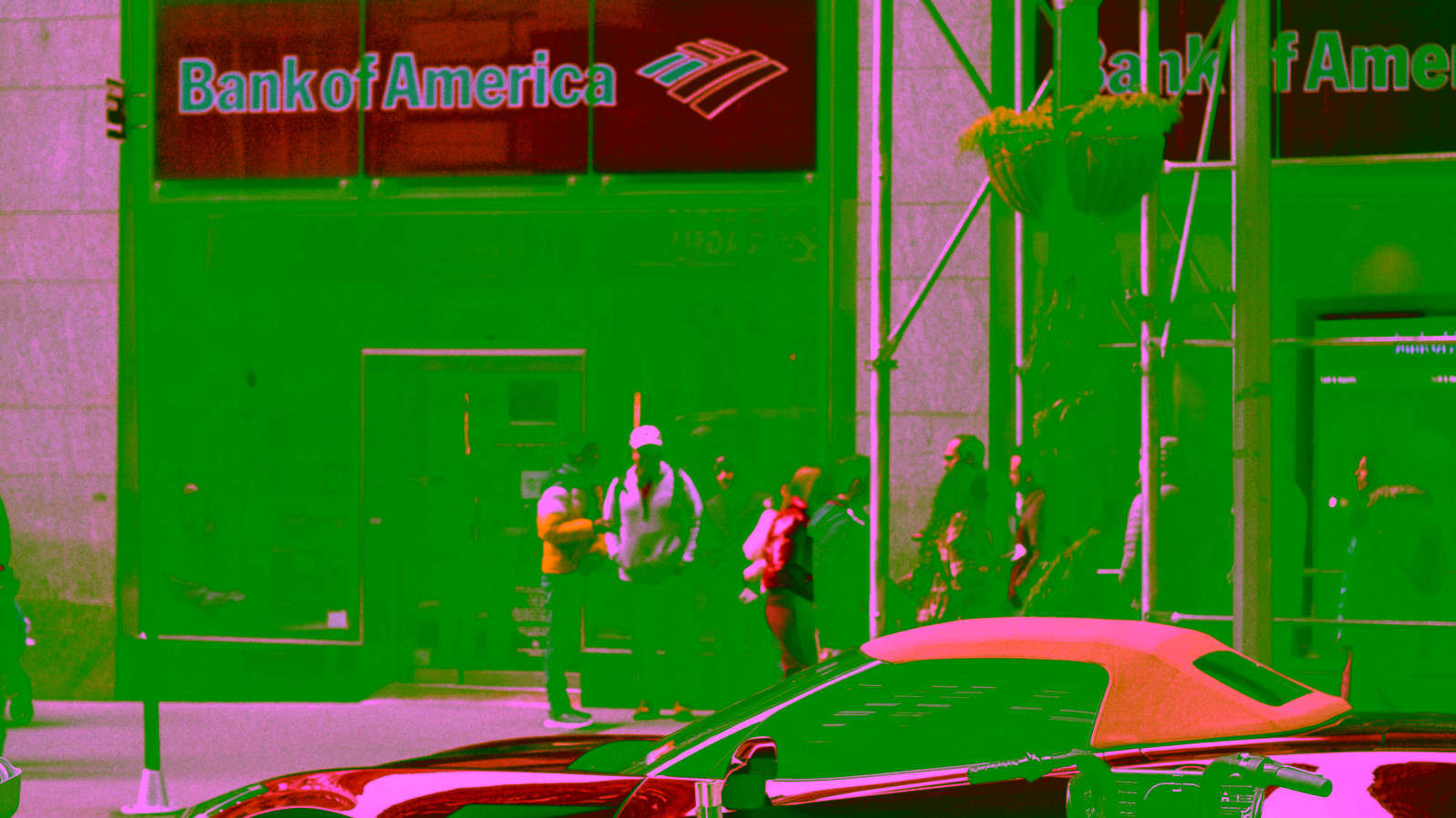 Bank of America branch storefront