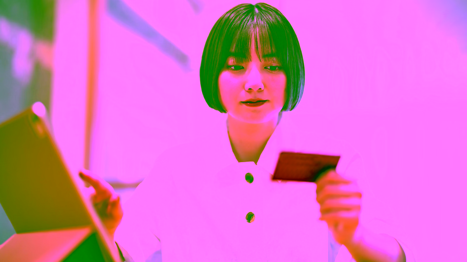 Woman shopping online with a credit card
