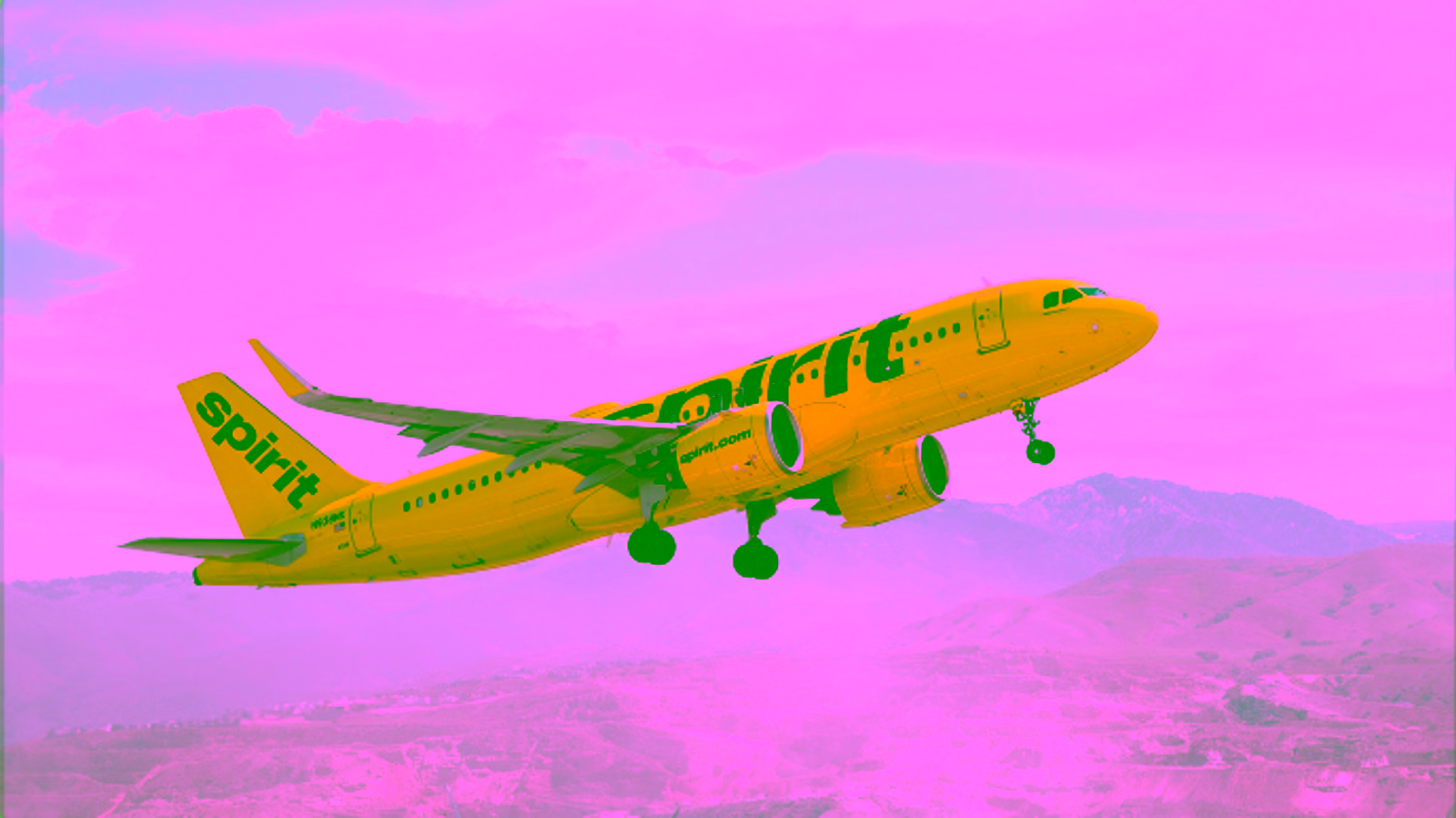 Spirit Airlines plane taking off