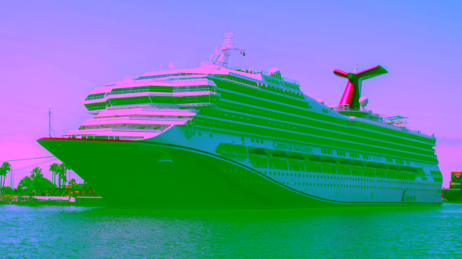 Carnival Radiance cruise ship docked at port