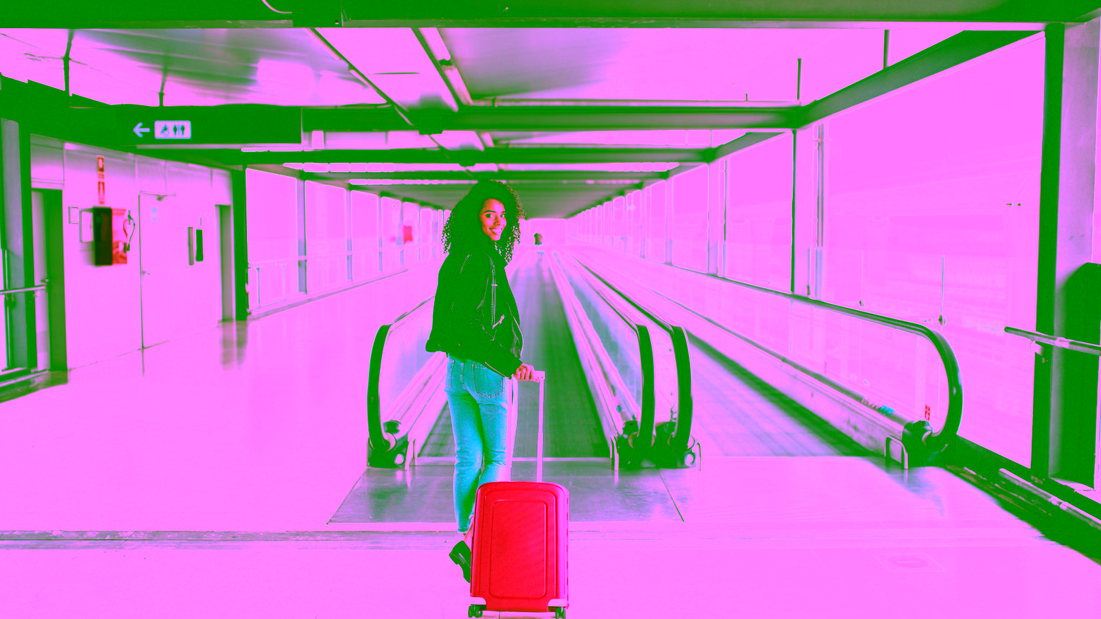 Traveler at airport